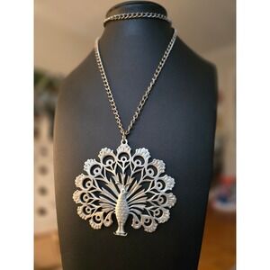 Reed & Barton Peacock Necklace Vintage Large
